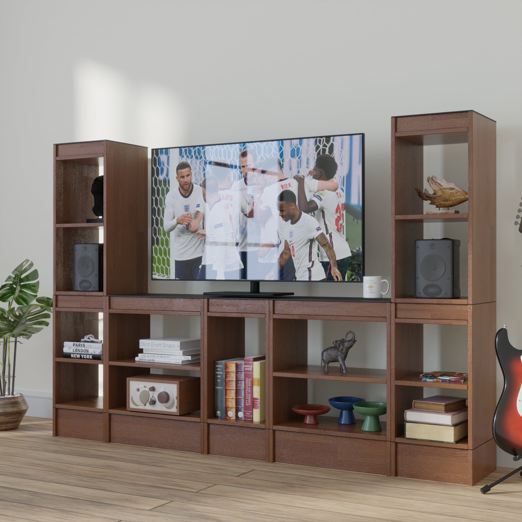 Solid wood outlet media center