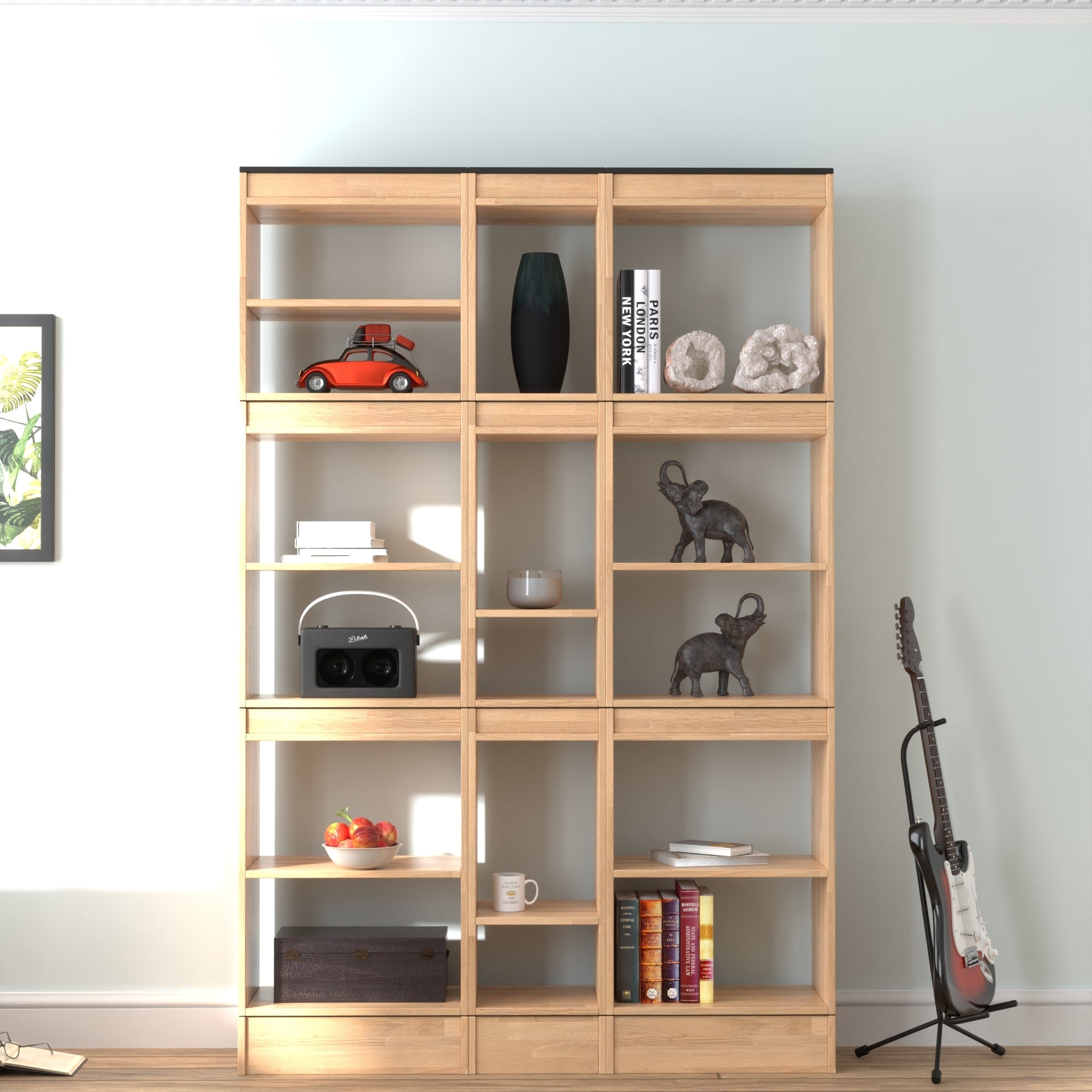 Room Divider Bookcase - 3 Column