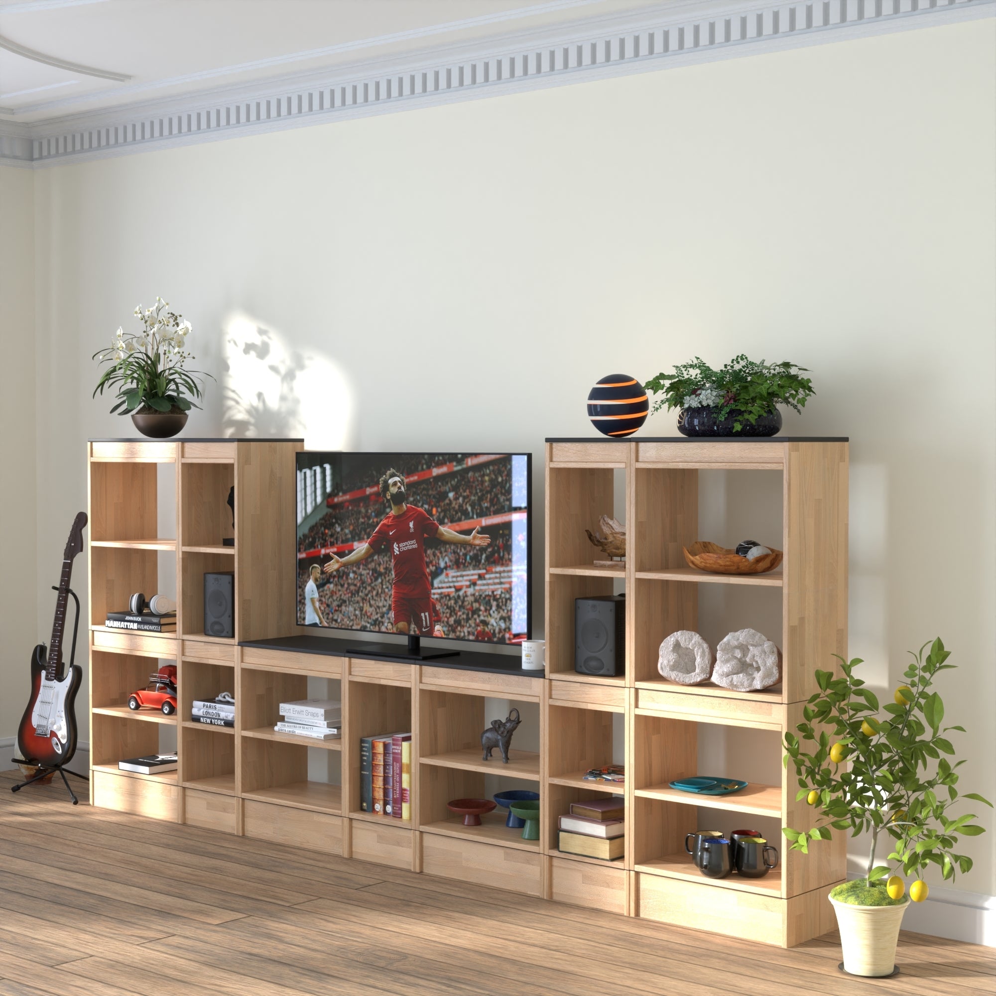 TV Unit with Modular Shelving